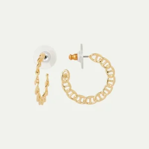 Сережки Precious Mesh-Коштова Сітка сережки-кільця Mariner Link