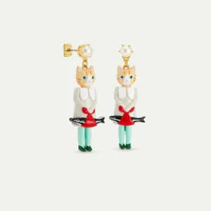 Сережки з рудим котом