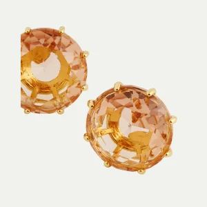 Сережки LA DIAMANTINE Круглим каменем
